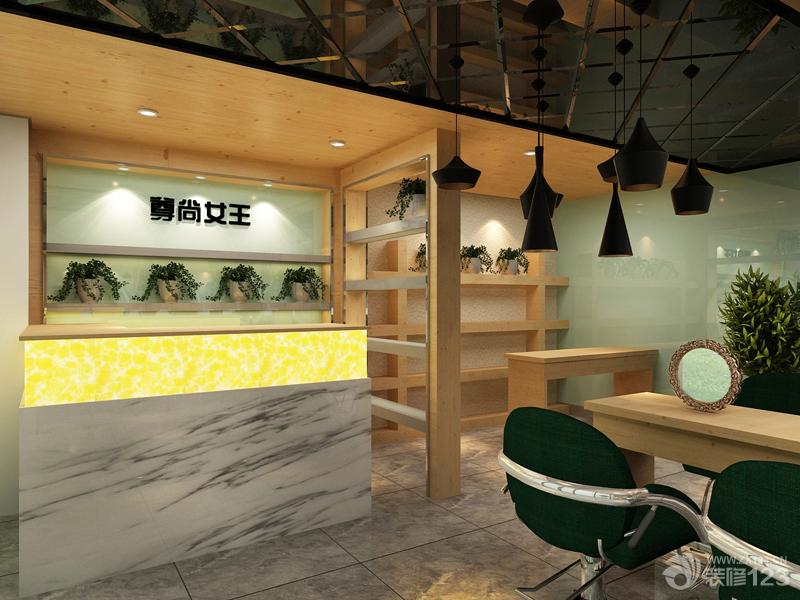 现代理发店吧台装修图片