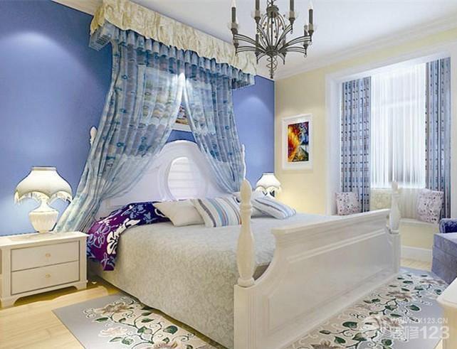 地中海风格装饰两室一厅家居卧室装修效果图