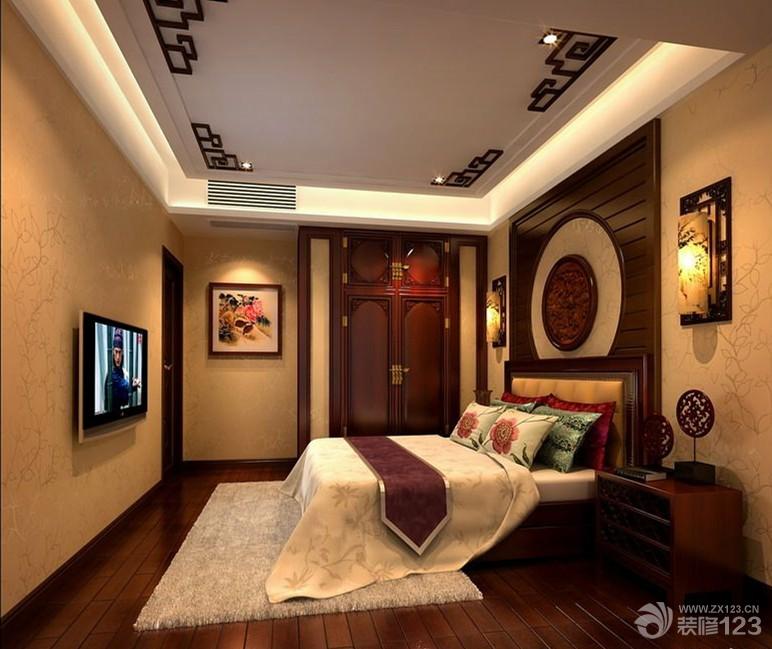 新中式85平米两室一厅15平米卧室装修效果图
