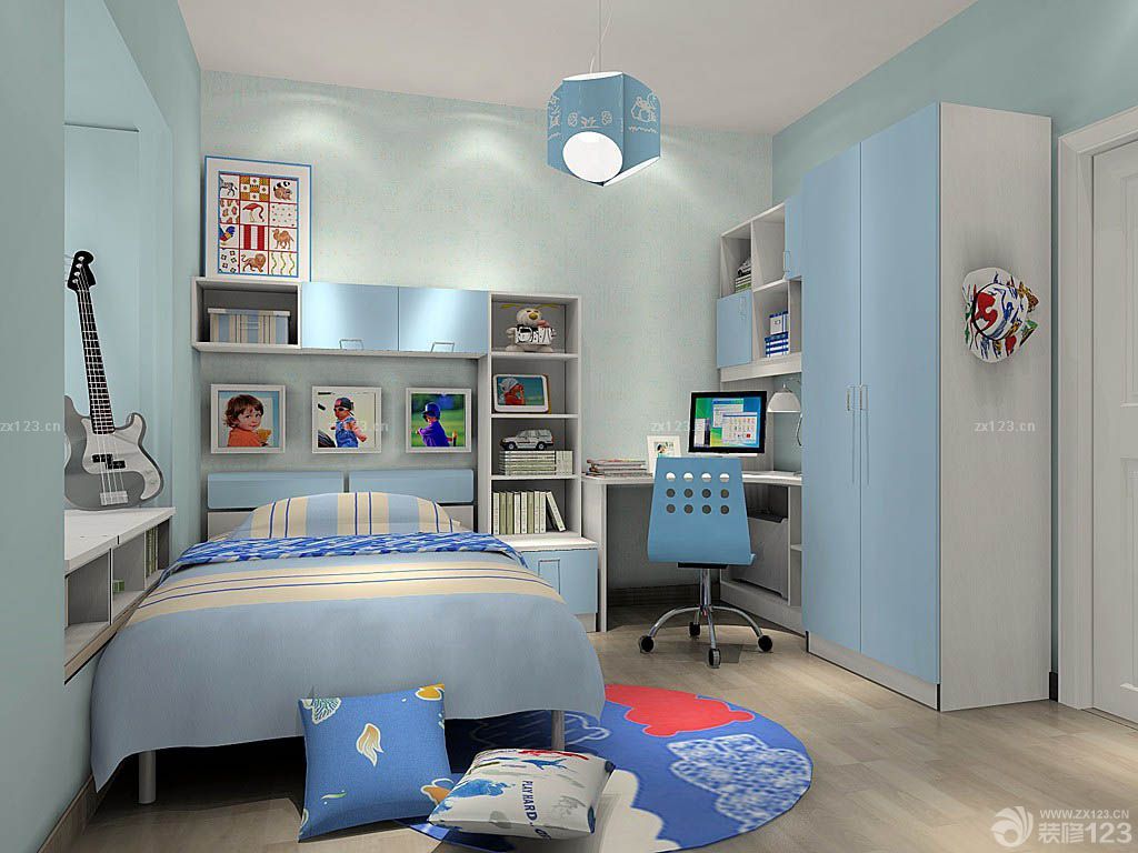 男孩的卧室效果图片 – 设计本装修效果图