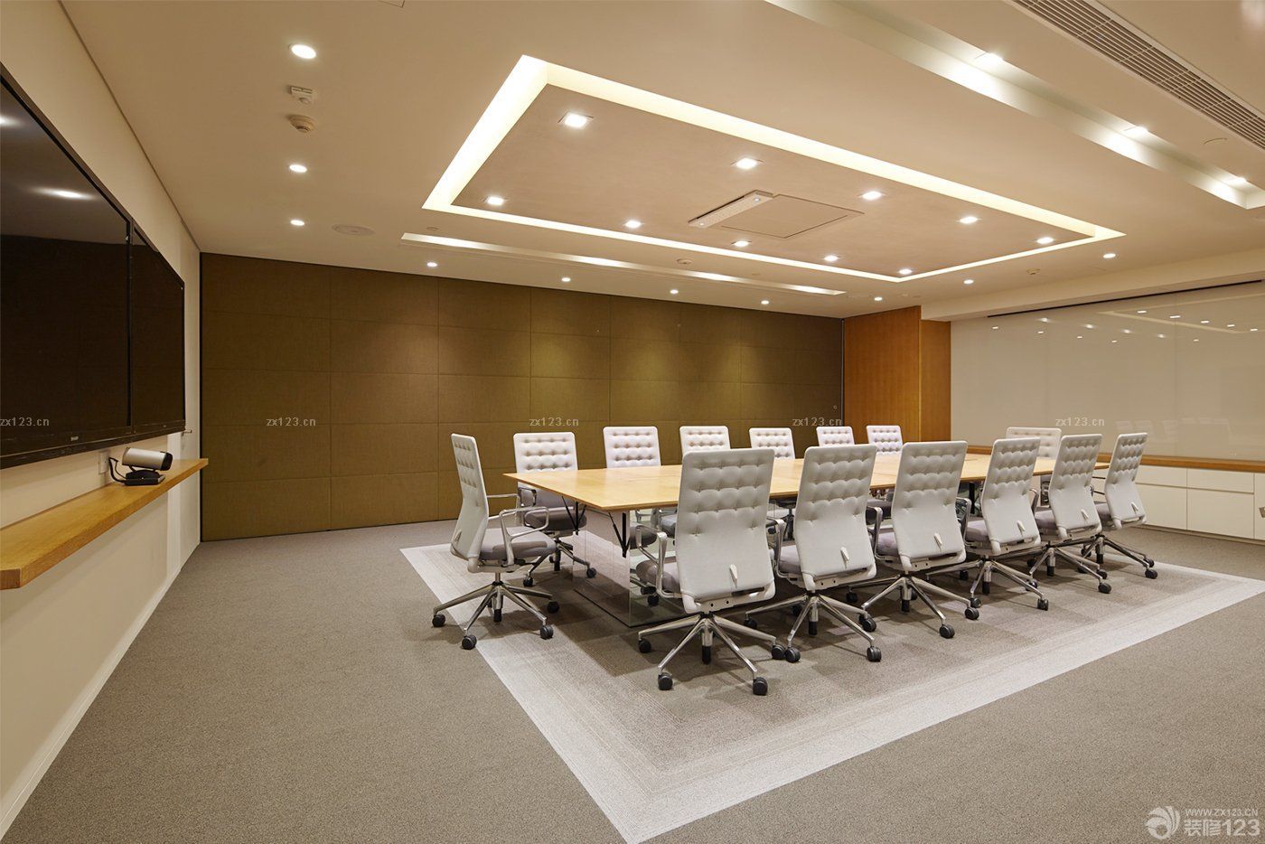 潮流设计公司会议室背景墙效果图