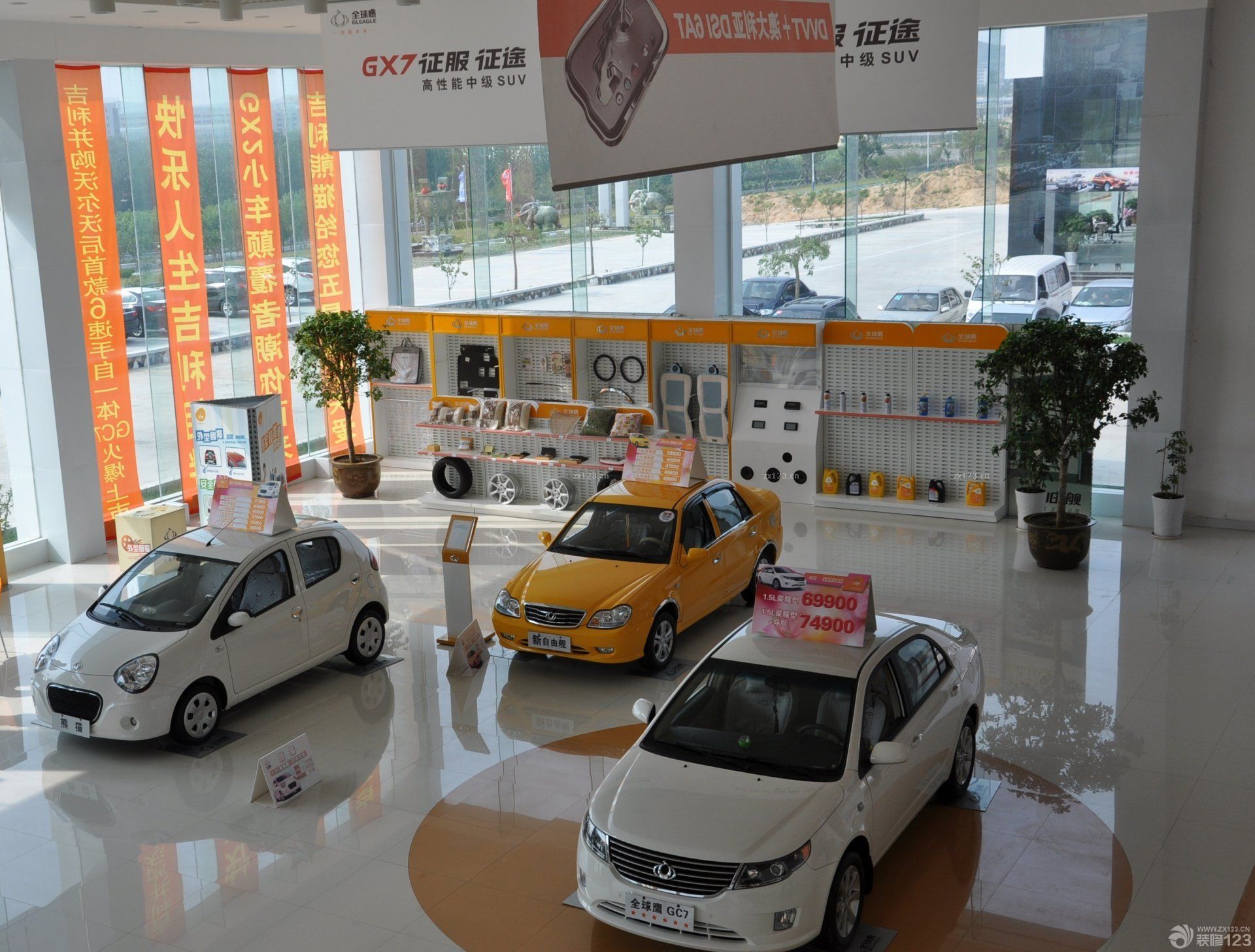 汽车4s店展厅布置装修效果图片欣赏