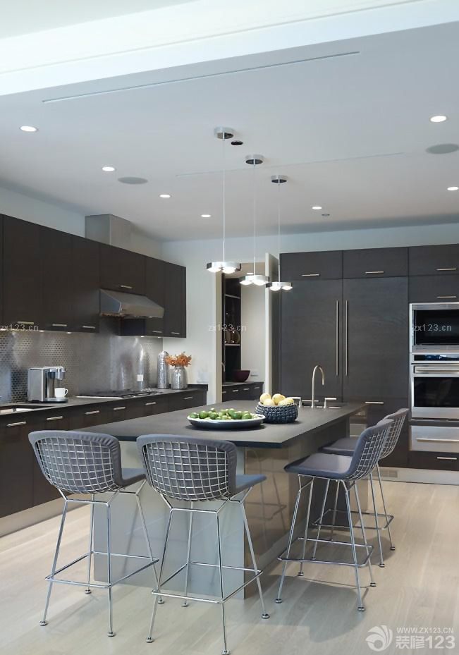 农村楼房简约餐厅厨房设计装修效果图