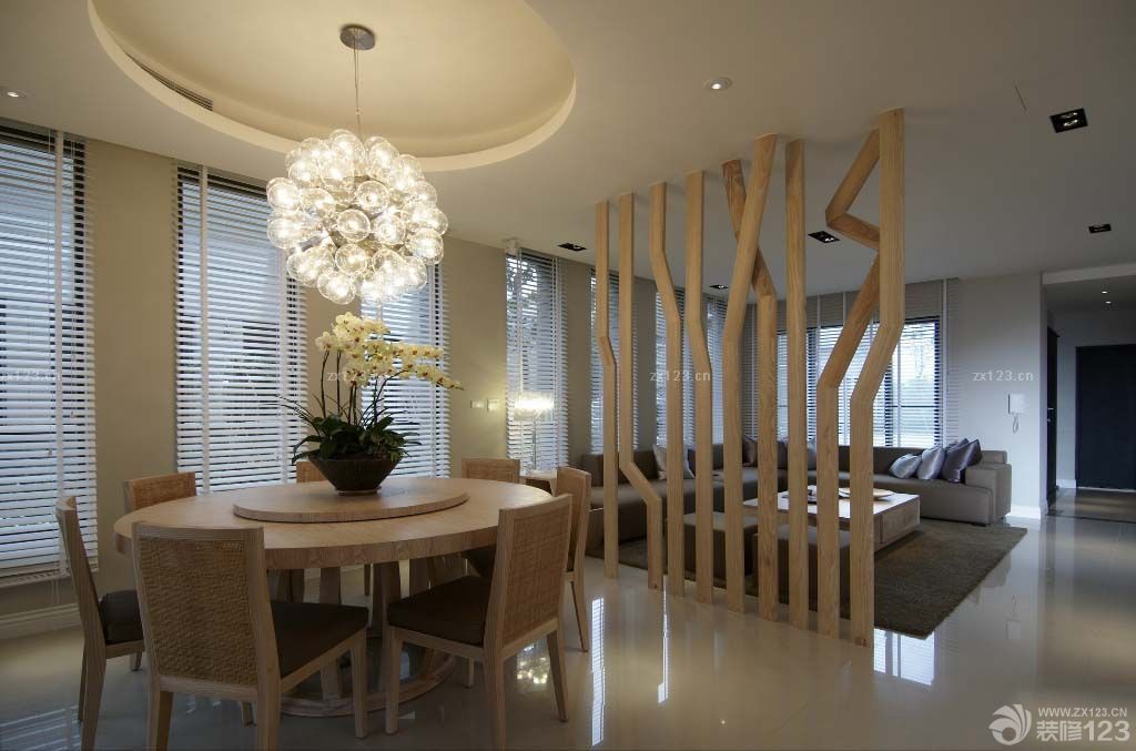 个性客厅餐厅隔断效果图